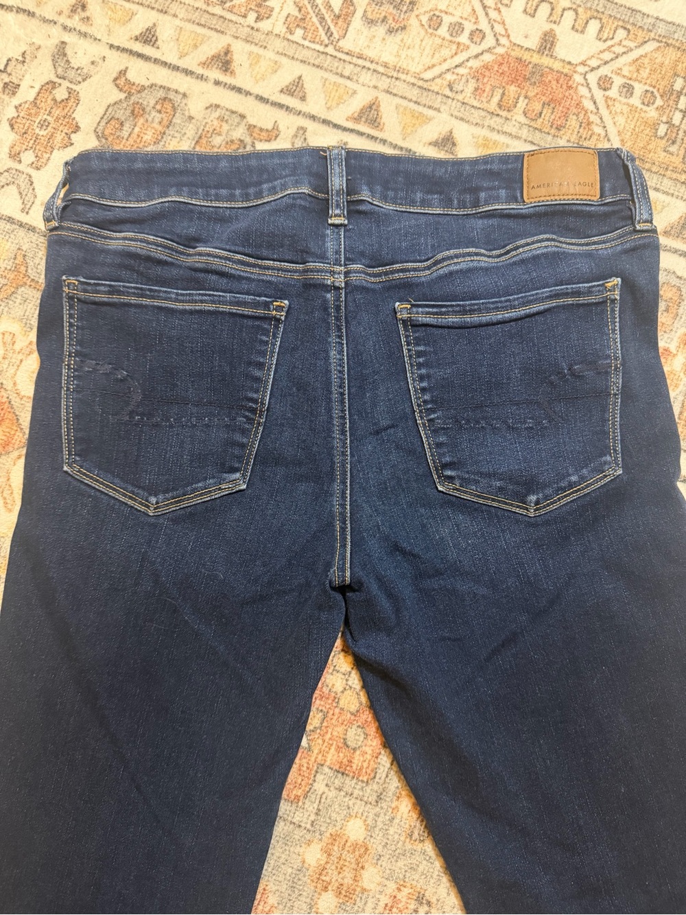 American Eagle Outfitters Women’s Dark Blue High-Rise Jeans - Picture 5 of 8